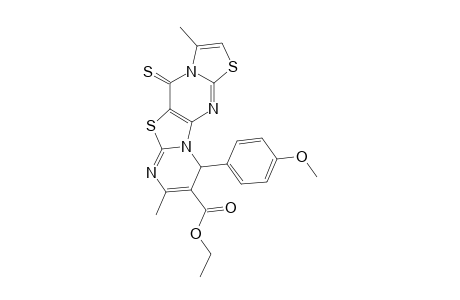 ETHYL-3,8-DIMETHYL-10-(4-METHOXYPHENYL)-5-THIOXO-10H-THIAZOLO-[3'',2'':1',2']-PYRIMIDO-[4',5':4,5]-THIAZOLO-[3,2-A]-PYRIMIDINE-9-CARBOXYLATE