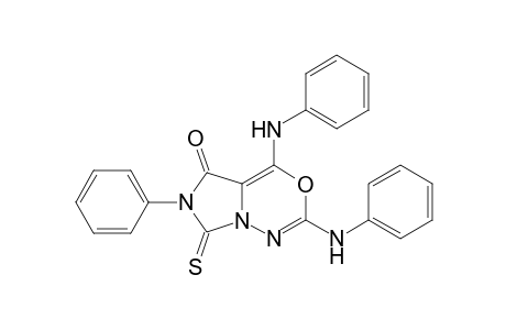 5H-Imidazo[1,5-d][1,3,4]oxadiazin-5-one, 6,7-dihydro-6-phenyl-2,4-bis(phenylamino)-7-thioxo-