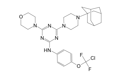 4-[4-(1-adamantyl)piperazin-1-yl]-N-[4-[chloranyl-bis(fluoranyl)methoxy]phenyl]-6-morpholin-4-yl-1,3,5-triazin-2-amine