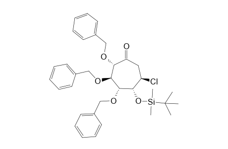 (2S,3R,4R,5R.6R)-5-[(tert-Butyldimethylsilyl)oxy]-6-chloro-2,3,4-tri(benzyloxy)-cycloheptane-1-one