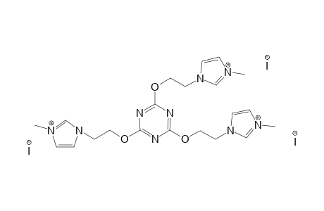 Tris[2-(oxoethyl-N-methylimidazolium)]triazine Triiodide