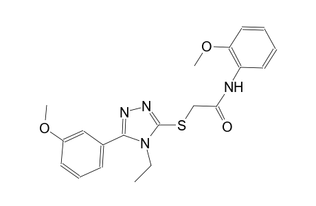 2-{[4-ethyl-5-(3-methoxyphenyl)-4H-1,2,4-triazol-3-yl]sulfanyl}-N-(2-methoxyphenyl)acetamide