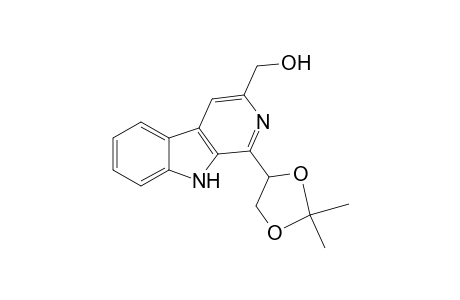 1-[1(+-),2-Dihydroxyethyl]-3-(hydroxymethyl)-9H-pyrido[3,4-b]indole 1-acetonide