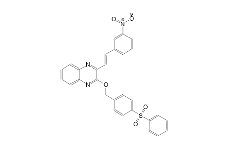 2-[(E)-2-(3-nitrophenyl)ethenyl]-3-{[4-(phenylsulfonyl)benzyl]oxy}quinoxaline