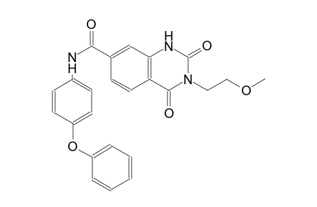 3-(2-methoxyethyl)-2,4-dioxo-N-(4-phenoxyphenyl)-1,2,3,4-tetrahydro-7-quinazolinecarboxamide