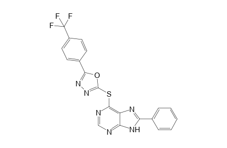 2-[(8-Phenyl-9H-purin-6-yl)thio]-5-[4-(trifluoromethyl)phenyl]-1,3,4-oxadiazole
