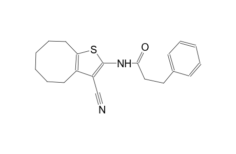 N-(3-cyano-4,5,6,7,8,9-hexahydrocycloocta[b]thien-2-yl)-3-phenylpropanamide