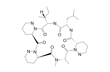 HYTRAMYCIN_I;(1-S,8-R,11-S,18-R,21-S,24-R)-10,11-DIMETHYL-21-(2-METHYLPROPYL)-24-[(S)-1-METHYLPROPYL]-3,4,10,13,14,20,23,26,27-NONAZA