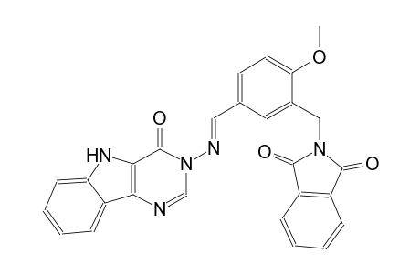 2-(2-methoxy-5-{(E)-[(4-oxo-4,5-dihydro-3H-pyrimido[5,4-b]indol-3-yl)imino]methyl}benzyl)-1H-isoindole-1,3(2H)-dione