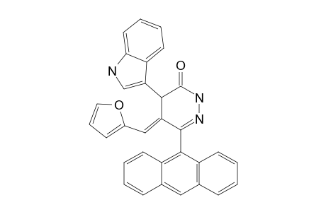 6-ANTHRACEN-9-YL-5-FURAN-2-YL-METHYLENE-4-(1H-INDOL-3-YL)-4,5-DIHYDRO-2H-PYRIDAZIN-3-ONE