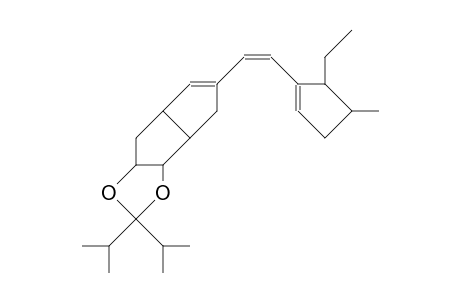 cis, endo-6,7-Dihydroxy-3-(cis[5-ethyl-4-methyl-1-cyclopentene-1-yl]-vinyl)-cis-bicyclo(3.3.0)oct-2-ene diisopropyl ketal