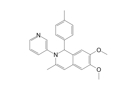 6,7-DIMETHOXY-3-METHYL-1-(4-METHYLPHENYL)-2-(3-PYRIDYL)-1,2-DIHYDROISOQUINOLINE