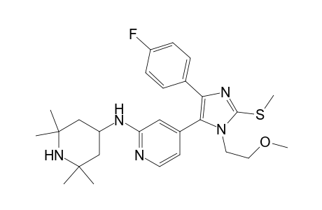 {4-[5-(4-Fluoro-phenyl)-3-(2-methoxy-ethyl)-2-methylsulfanyl-3H-imidazol-4-yl]-pyridin-2-yl}-(2,2,6,6-tetramethyl-piperidin-4-yl)-amine