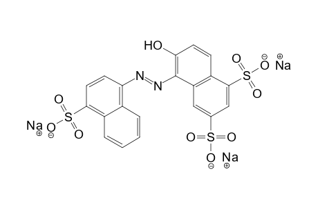 6-hydroxy-5-[(4-sulfo-1-naphthyl)azo]-1,3-naphthalenedisulfonic acid, trisodium salt