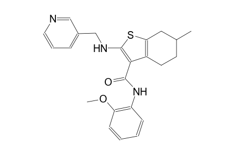 benzo[b]thiophene-3-carboxamide, 4,5,6,7-tetrahydro-N-(2-methoxyphenyl)-6-methyl-2-[(3-pyridinylmethyl)amino]-