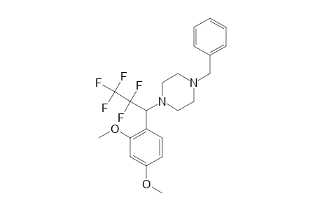 1-BENZYL-4-[1-(2,4-DIMETHOXYPHENYL)-2,2,3,3,3-PENTAFLUOROETHYL]-PIPERAZINE