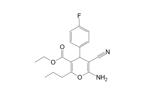 Ethyl 6-amino-5-cyano-4-(4-fluorophenyl)-2-propyl-4H-pyran-3-carboxylate