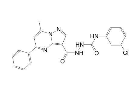 N-(3-chlorophenyl)-2-[(7-methyl-5-phenylpyrazolo[1,5-a]pyrimidin-3-yl)carbonyl]hydrazinecarboxamide