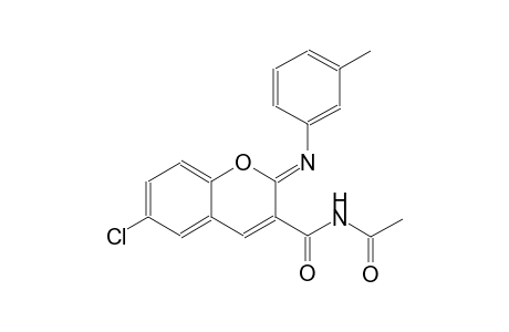 N-({(2Z)-6-chloro-2-[(3-methylphenyl)imino]-2H-chromen-3-yl}carbonyl)acetamide