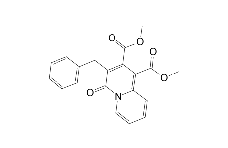 4H-Quinolizine-1,2-dicarboxylic acid, 4-oxo-3-(phenylmethyl)-, dimethyl ester