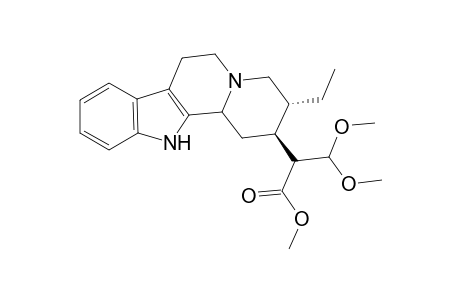 2-((2S,3R)-3-Ethyl-1,2,3,4,6,7,12,12b-octahydro-indolo[2,3-a]quinolizin-2-yl)-3,3-dimethoxy-propionic acid methyl ester