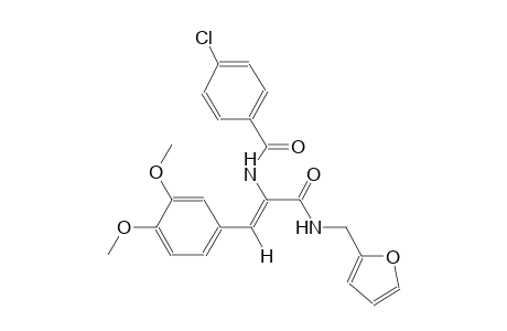 benzamide, 4-chloro-N-[(Z)-2-(3,4-dimethoxyphenyl)-1-[[(2-furanylmethyl)amino]carbonyl]ethenyl]-
