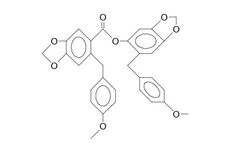 (6-[4-Methoxyphenyl-methyl]-1,3-benzodioxol-5-yl) 6-(4-methoxy-phenyl-methyl)-1,3-benzodioxol-5-carboxylate