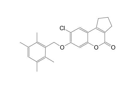 cyclopenta[c][1]benzopyran-4(1H)-one, 8-chloro-2,3-dihydro-7-[(2,3,5,6-tetramethylphenyl)methoxy]-