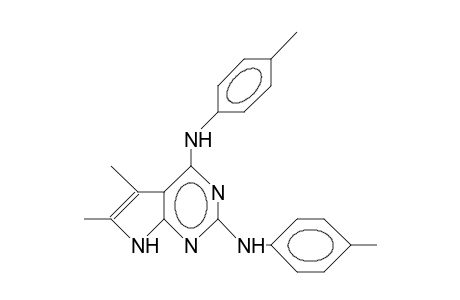 2,4-Bis(4-tolylamino)-5,6-dimethyl-7H-pyrrolo(2,3-D)pyrimidine