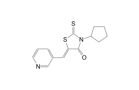 (5Z)-3-cyclopentyl-5-(3-pyridinylmethylene)-2-thioxo-1,3-thiazolidin-4-one