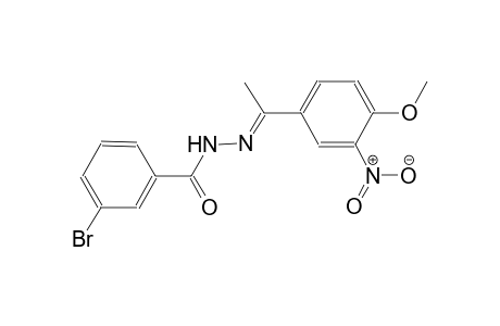 benzoic acid, 3-bromo-, 2-[(E)-1-(4-methoxy-3-nitrophenyl)ethylidene]hydrazide