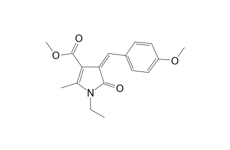 (4Z)-1-ethyl-4-[(4-methoxyphenyl)methylidene]-2-methyl-5-oxo-3-pyrrolecarboxylic acid methyl ester