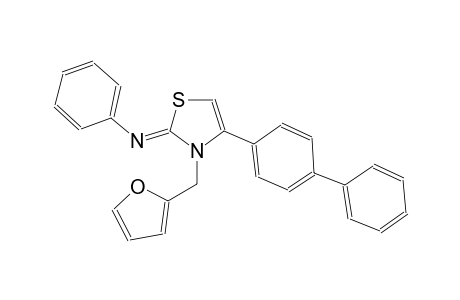 N-((2Z)-4-[1,1'-biphenyl]-4-yl-3-(2-furylmethyl)-1,3-thiazol-2(3H)-ylidene)aniline