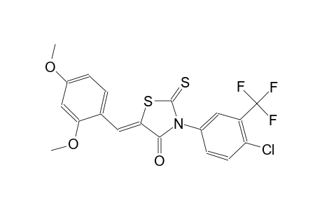 (5Z)-3-[4-chloro-3-(trifluoromethyl)phenyl]-5-(2,4-dimethoxybenzylidene)-2-thioxo-1,3-thiazolidin-4-one