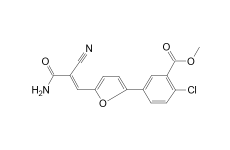 5-[5-(2-Carbamoyl-2-cyano-vinyl)-furan-2-yl]-2-chloro-benzoic acid methyl ester