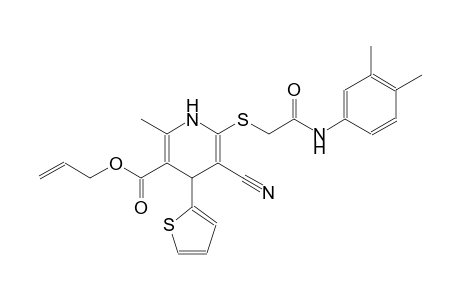 3-pyridinecarboxylic acid, 5-cyano-6-[[2-[(3,4-dimethylphenyl)amino]-2-oxoethyl]thio]-1,4-dihydro-2-methyl-4-(2-thienyl)-, 2-propenyl ester