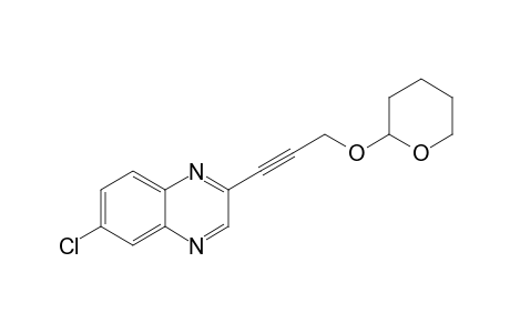 6-chloranyl-2-[3-(oxan-2-yloxy)prop-1-ynyl]quinoxaline