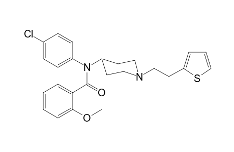N-(4-Chlorophenyl)-N-(1-[(2-thiophen-2-yl)ethyl]piperidin-4-yl)-2-methoxybenzamide
