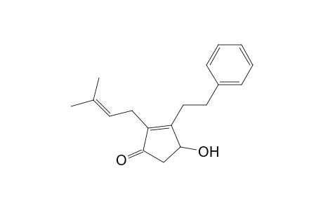 2-Cyclopenten-1-one, 4-hydroxy-2-(3-methyl-2-butenyl)-3-(2-phenylethyl)-