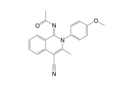 1-ACETYLIMINO-2-(PARA-METHOXYPHENYL)-3-METHYL-1,2-DIHYDROISOQUINOLINE-4-CARBONITRILE