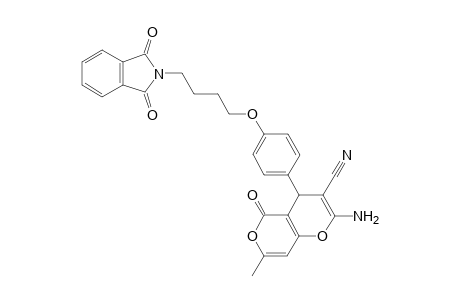 2-Amino-4-(4-(4-(1,3-dioxoisoindolin-2-yl)butoxy)phenyl)-7-methyl-5-oxo-4,5-dihydropyrano[4,3-b]pyran-3-carbonitrile