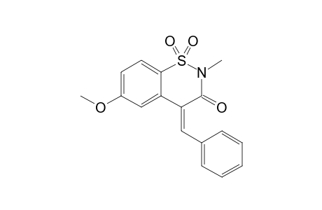 2-METHYL-6-METHOXY-1,2-BENZOTHIAZIN-3-ONE-4-BENZYLIDENE-1,1-DIOXIDE