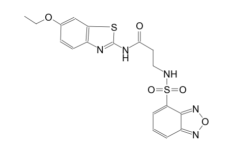 propanamide, 3-[(2,1,3-benzoxadiazol-4-ylsulfonyl)amino]-N-(6-ethoxy-2-benzothiazolyl)-