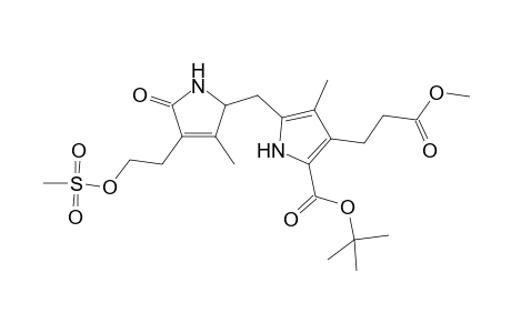 1H-Pyrrole-3-propanoic acid, 5-[[2,5-dihydro-3-methyl-4-[2-[(methylsulfonyl)oxy]ethyl]-5-oxo-1H-py rrol-2-yl]methyl]-2-[(1,1-dimethylethoxy)carbonyl]-4-methyl-, methyl ester, (.+-.)-