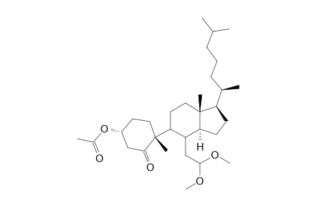 5,6-Secocholestan-1-one, 3-(acetyloxy)-6,6-dimethoxy-, (3.alpha.,10.alpha.)-