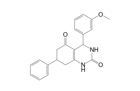 4-(3-Methoxyphenyl)-7-phenyl-2-oxo-1,2,3,4,5,6,7,8-octahydroquinazoline-5-one