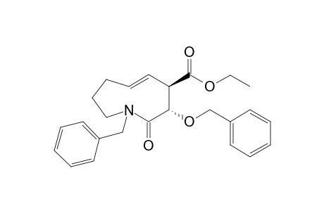 (E)-(3S,4R)-1-Benzyl-3-benzyloxy-2-oxo-2,3,4,7,8,9-hexahydro-1H-azonine-4-carboxylic acid ethyl ester