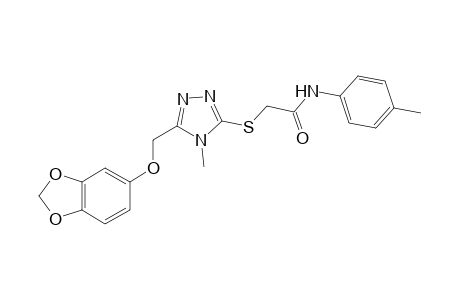 Acetamide, 2-[[5-[(1,3-benzodioxol-5-yloxy)methyl]-4-methyl-4H-1,2,4-triazol-3-yl]thio]-N-(4-methylphenyl)-