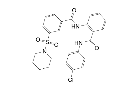 benzamide, N-(4-chlorophenyl)-2-[[3-(1-piperidinylsulfonyl)benzoyl]amino]-