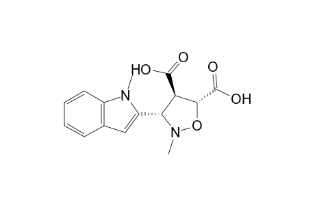 (3S,4R,5R)-2-methyl-3-(1-methyl-2-indolyl)isoxazolidine-4,5-dicarboxylic acid